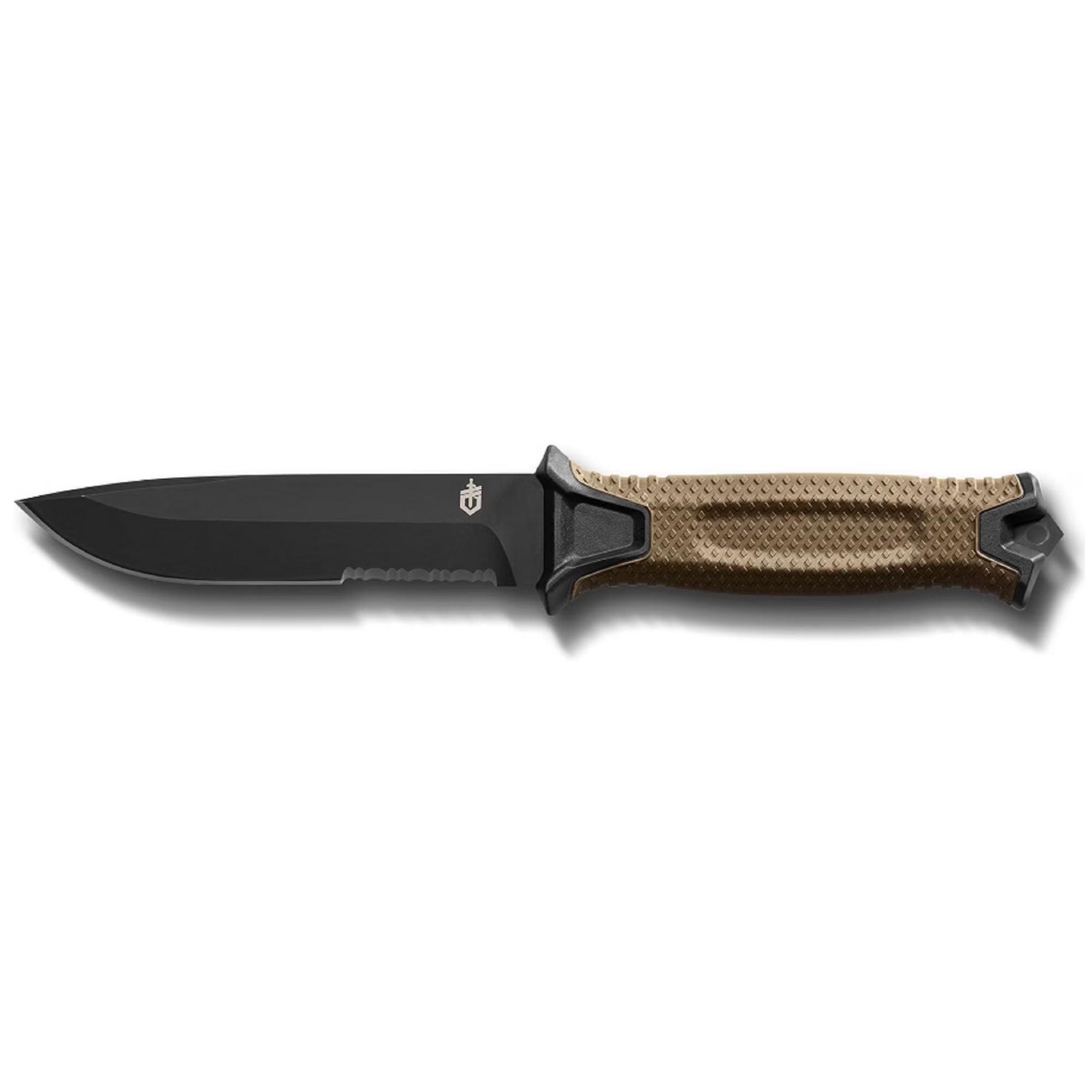 Gerber StrongArm Fixed Blade Knife – Plain Edge, Coyote Brown, Tactical Survival Knife